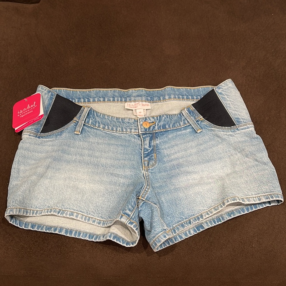 Isabel Maternity Light Blue by Ingrid & Isabel Maternity Shorts Size 10